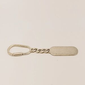 Vintage Solid Silver Keyring name tag in very good condition